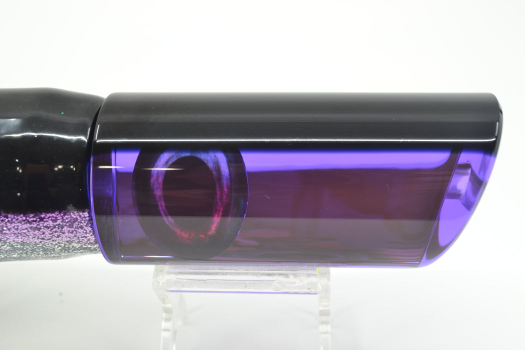 Moyes Lures Purple Mirrored Black Back Large Pipe Bomb 14" 12.3oz Skirted