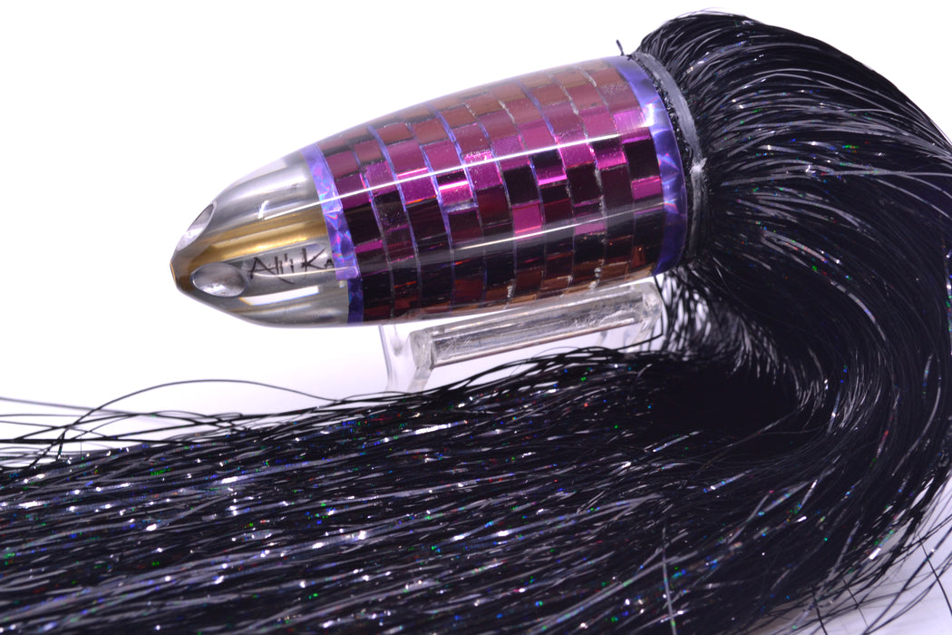 Ali'i Kai Lures Purple Mirrored Disco Ball Dreamliner Jet 12" 14.5oz EZ Flash Black/Purple