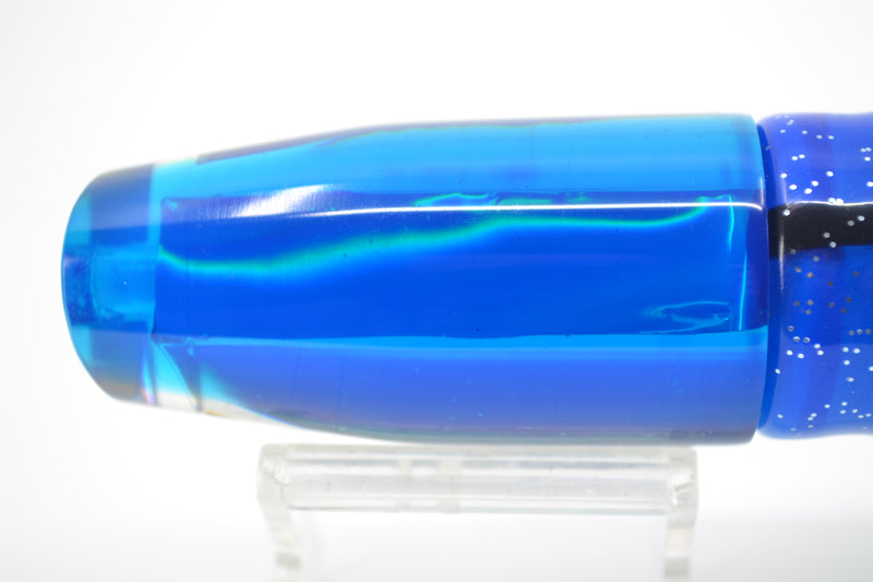 Marlin Magic Mirrored Blue Back No Eyes Medium Plunger 10" 7.7oz Skirted Blue-Silver