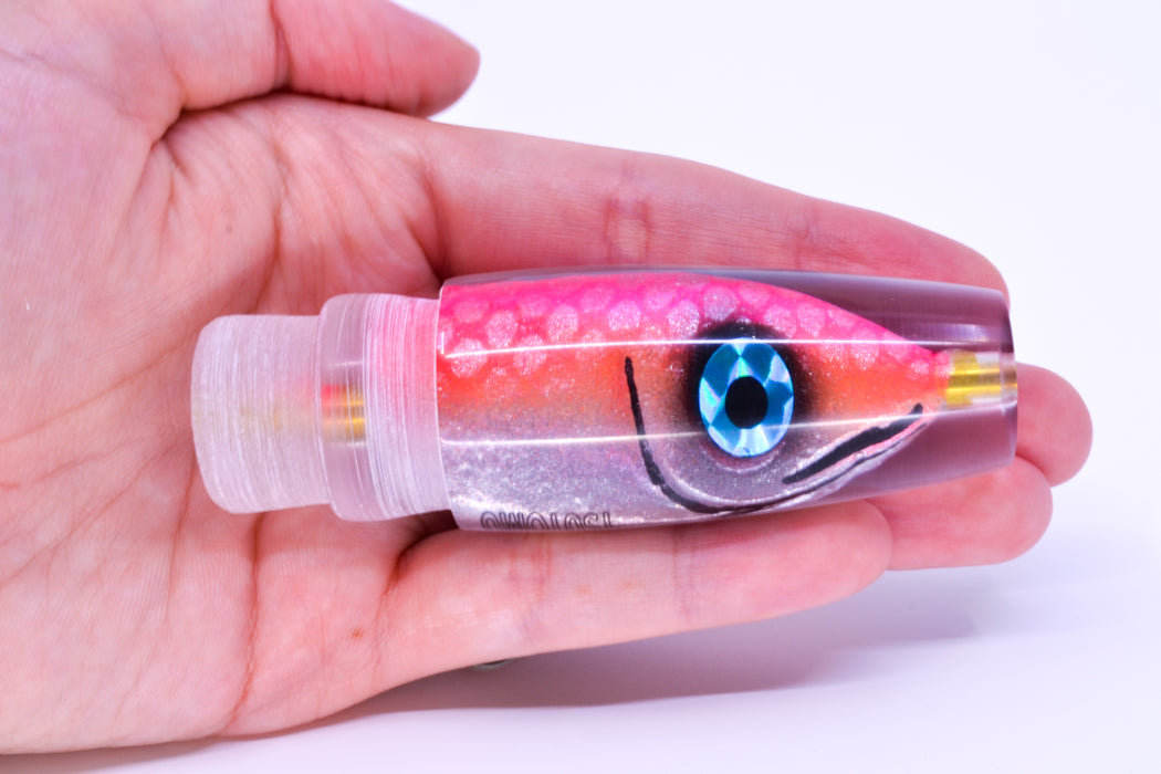 Tsutomu Lures "Da Amaebi" Pink-Orange Fish Head Ali'i Invert 7" 4.3oz