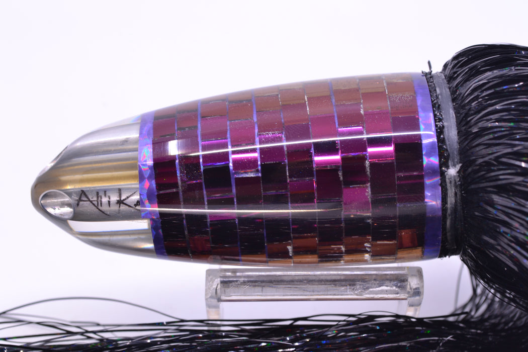 Ali'i Kai Lures Purple Mirrored Disco Ball Dreamliner Jet 12" 14.5oz EZ Flash Black/Purple