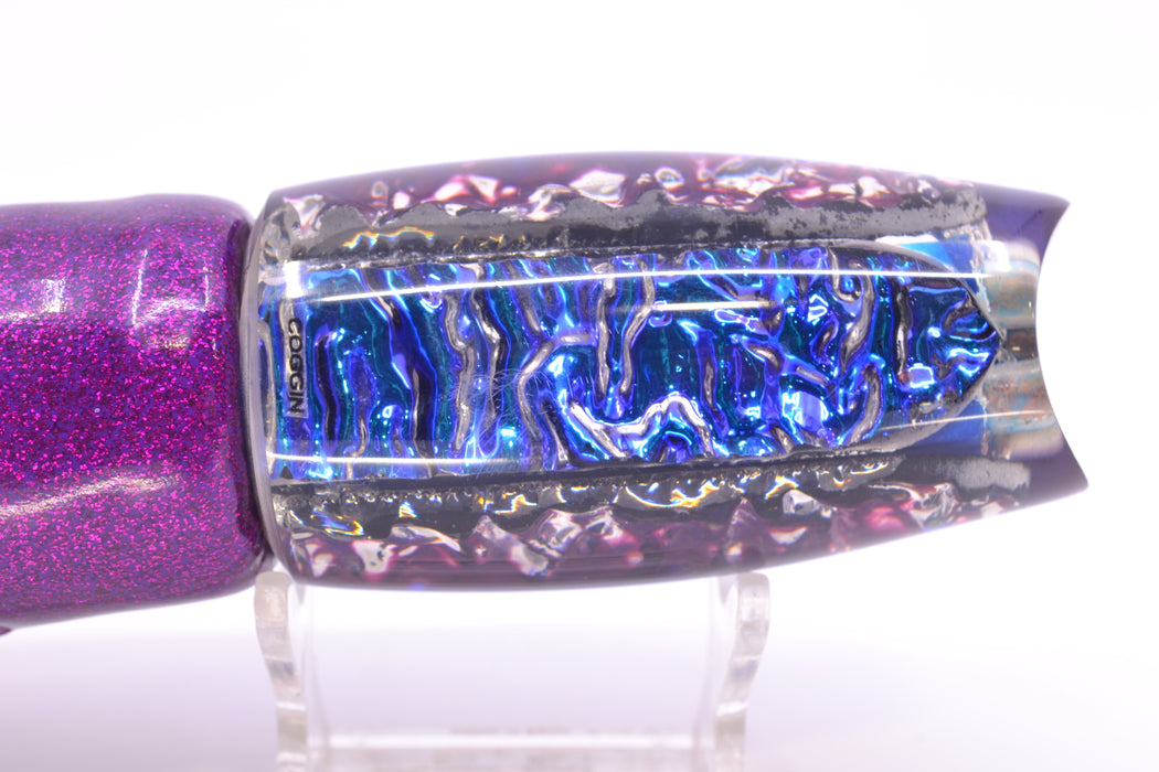 Coggin Lures Blue Dichro Purple Back 4-Hole Copalure Scoop 12" 7oz Vinyl New Pre-Owned GZE