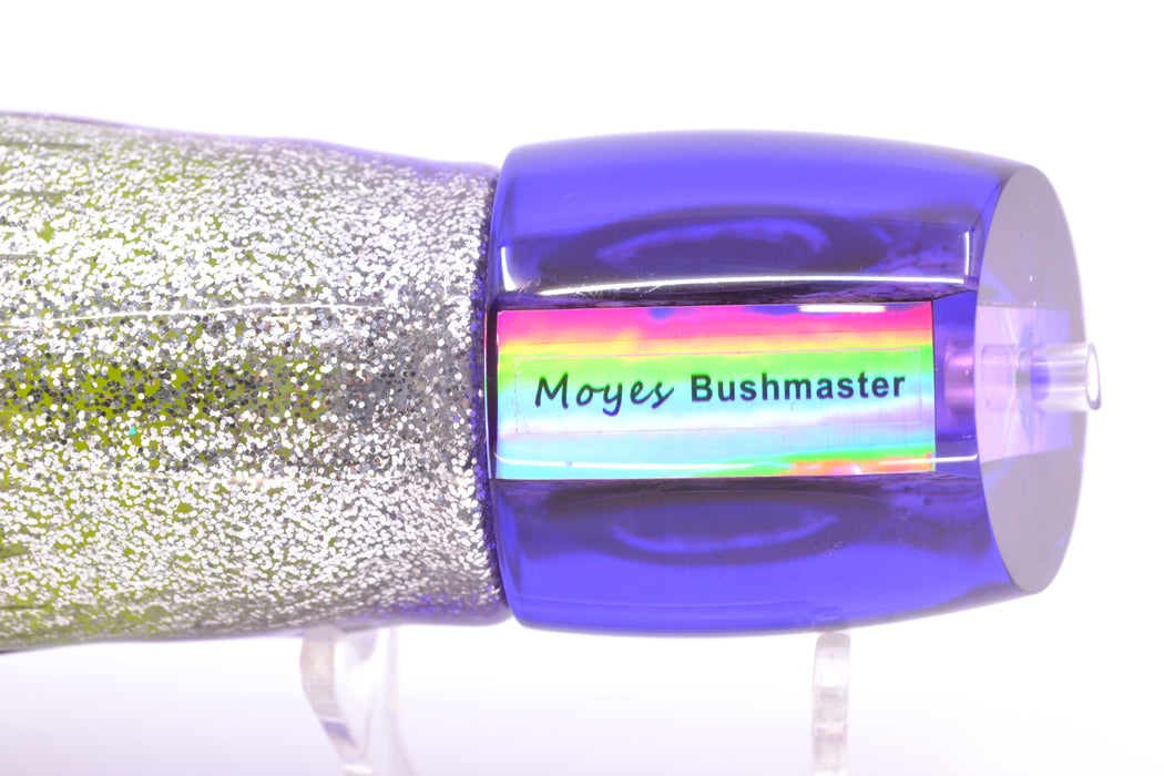 Moyes Lures Purple S&P Purple Back Taxi Eyes Bushmaster 12" 10oz Skirted Purple-Silver