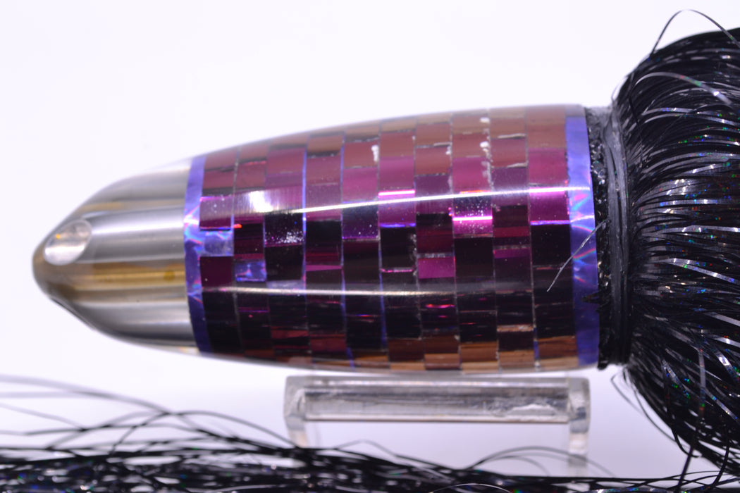 Ali'i Kai Lures Purple Mirrored Disco Ball Dreamliner Jet 12" 14.5oz EZ Flash Black/Purple
