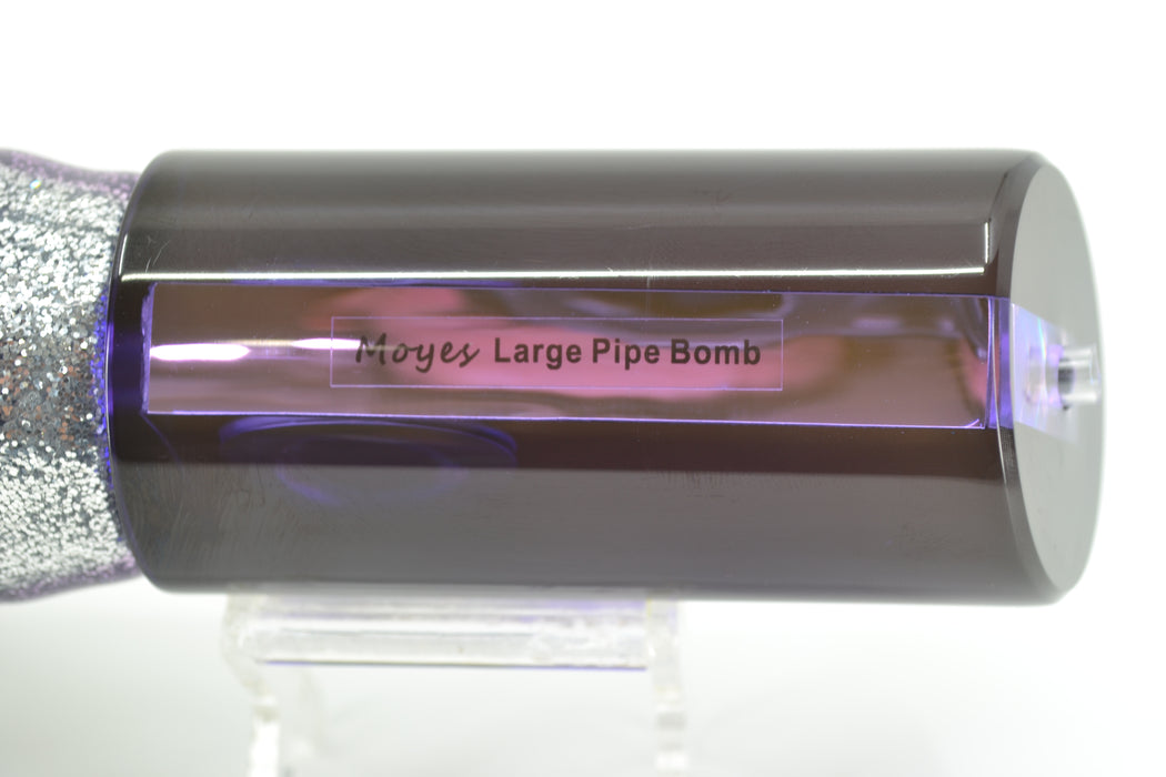 Moyes Lures Purple Mirrored Black Back Large Pipe Bomb 14" 12.3oz Skirted