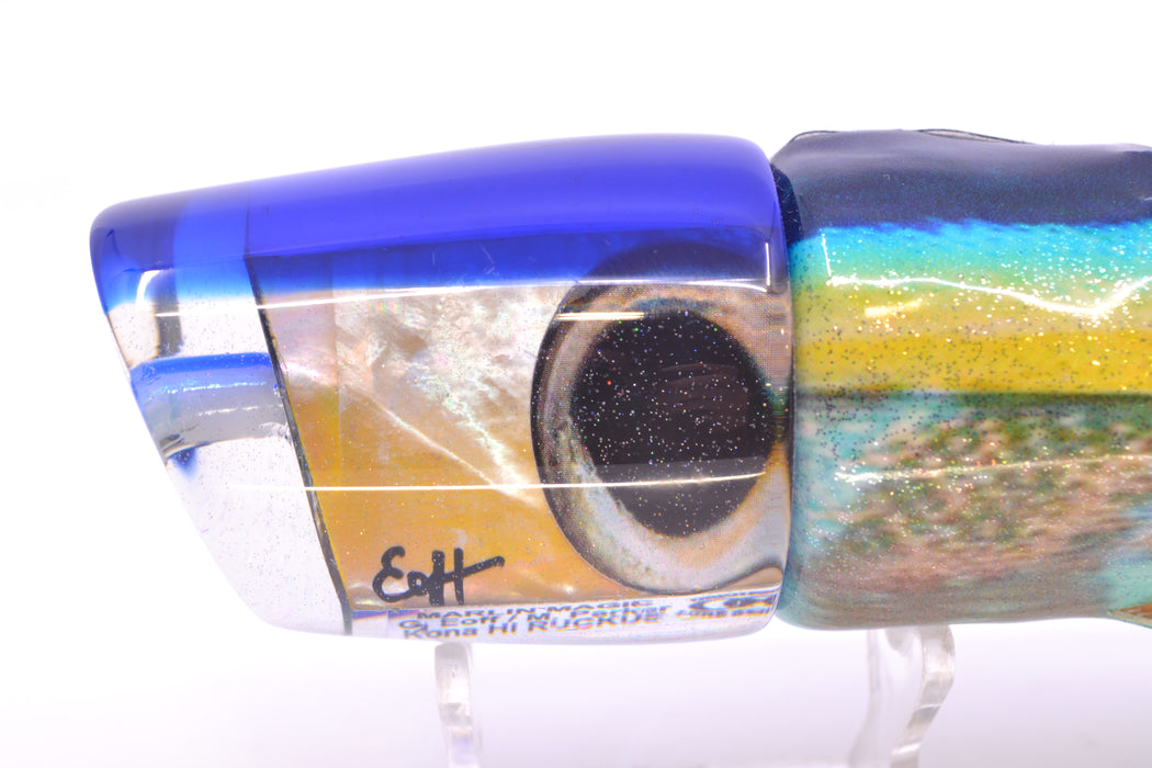 Marlin Magic Golden MOP Blue Back Taxi Eyes Ruckus 12" 9oz Fire Tailz Vinyl Yellowfin