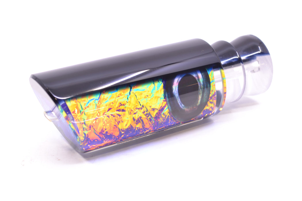 Moyes Lures Purple-Pink Dichro Black Back Taxi Eyes Medium Pipe Bomb 12" 4.6oz