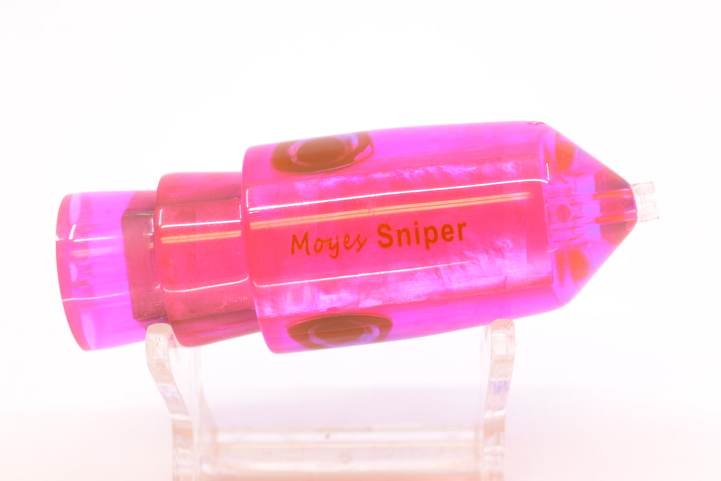 Moyes Lures Pink MOP Blue Back Taxi Eyes 2-Hole Small Sniper Jet 9" 3.8oz