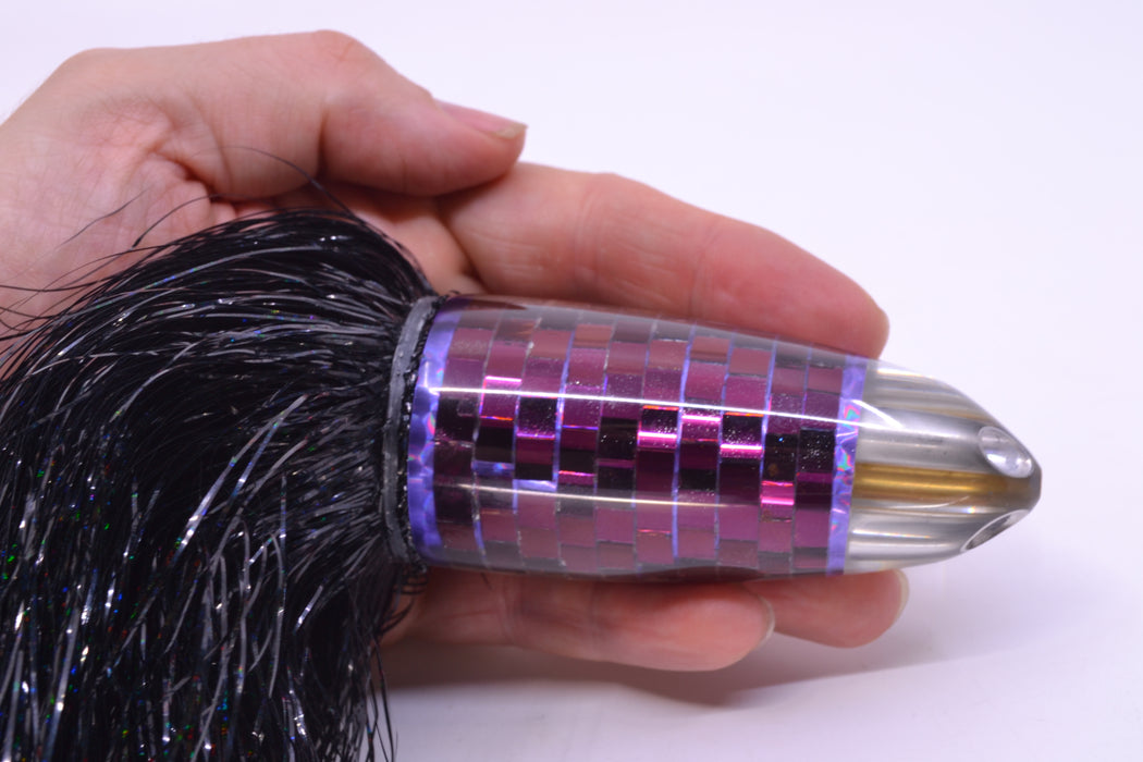 Ali'i Kai Lures Purple Mirrored Disco Ball Dreamliner Jet 12" 14.5oz EZ Flash Black/Purple