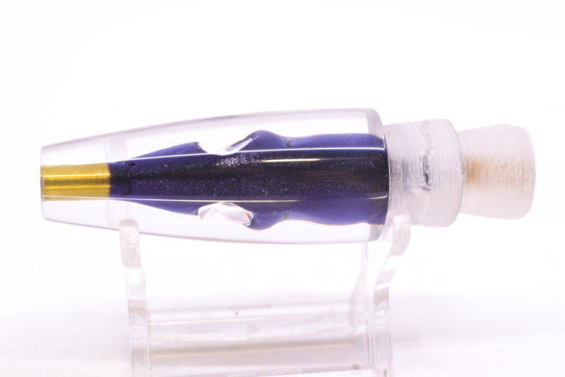 Tsutomu Lures Black-Purple-Silver Fish Head Poke Invert 6" 2.2oz