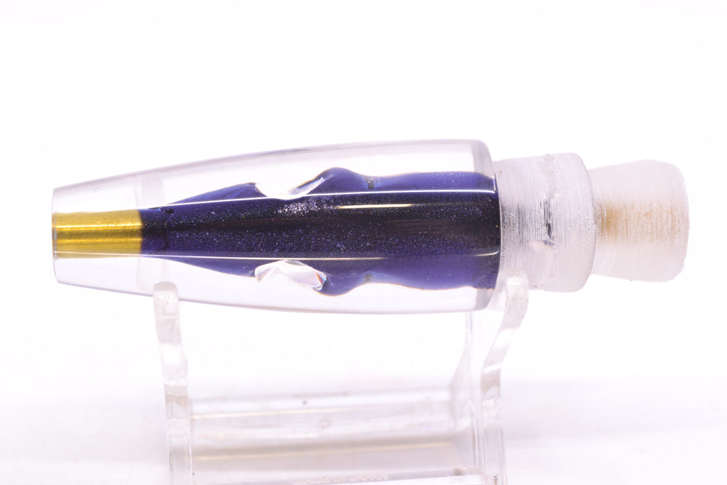 Tsutomu Lures Black-Purple-Silver Fish Head Poke Invert 6" 2.2oz