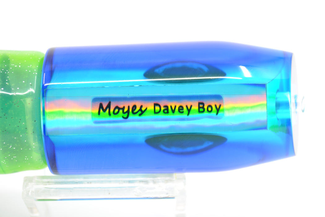 Moyes Lures Ice Blue Awabi Shell Blue Back Davey Boy 12" 8oz Skirted Blue-Black-Green