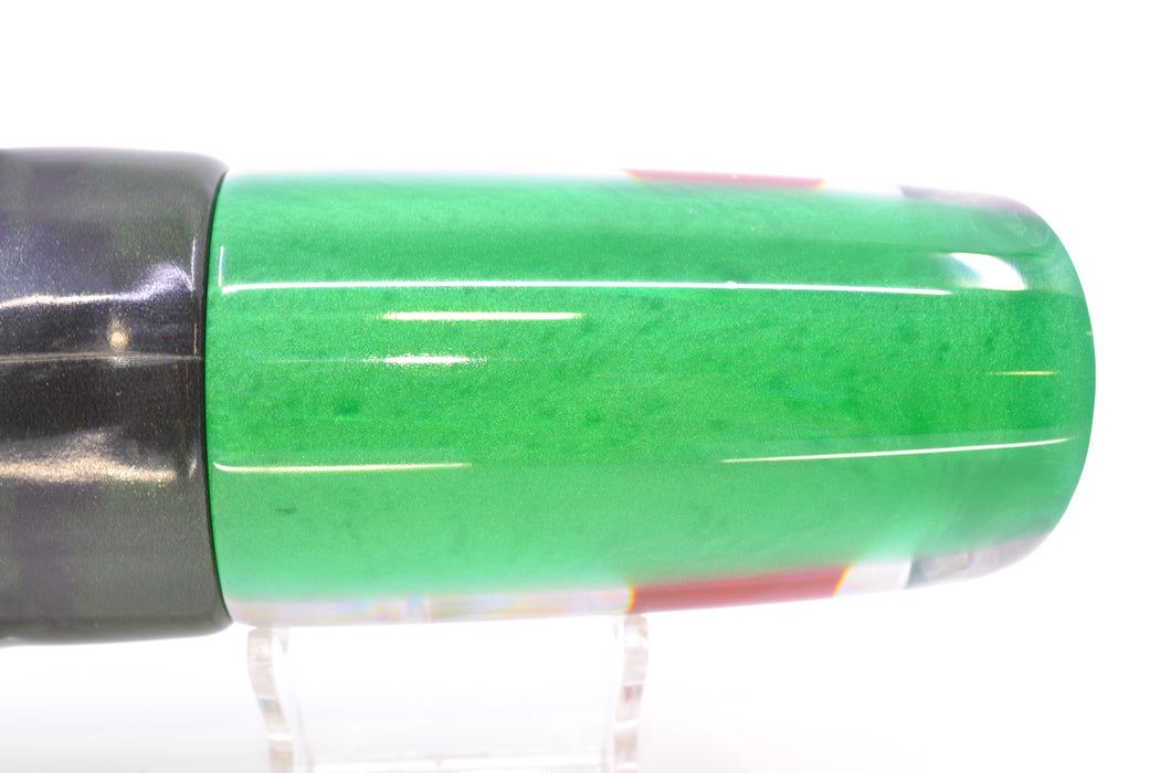 Koya Lures Silver Rainbow Starburst Green Back JP XL Lunger 16" 15oz FT Vinyl Green Tiger