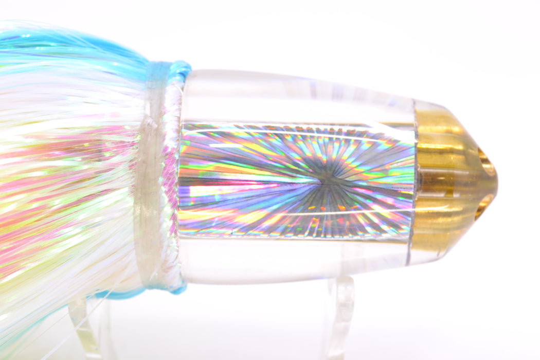 Koya Lures Silver Rainbow Starburst 4-Hole Bullet 9"+ 7oz EZ Flash Feathersword