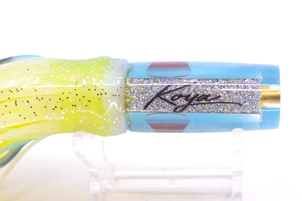 Koya Lures Clear Mirrored Ice Blue Back Red Eyes Hard Head 5.5" 2oz Skirted Fruit Salad