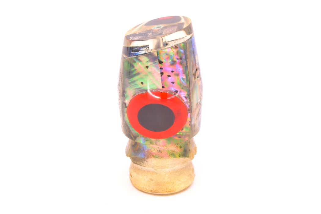 Joe Yee Abalone Shell Black-Red Eyes Lead Apollo 12" 3.3oz