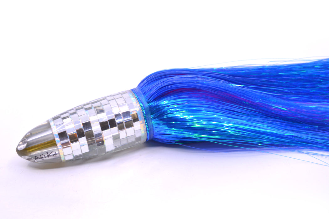 Ali'i Kai Lures Clear Mirrored Disco Ball Dreamliner Jet 12" 14.5oz EZ Flash Royal Blue/Pink
