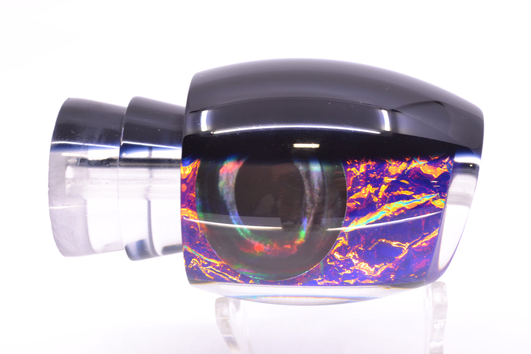 Moyes Lures Purple-Pink Dichro Black Back Taxi Eyes Large Blaster 14" 6.3oz