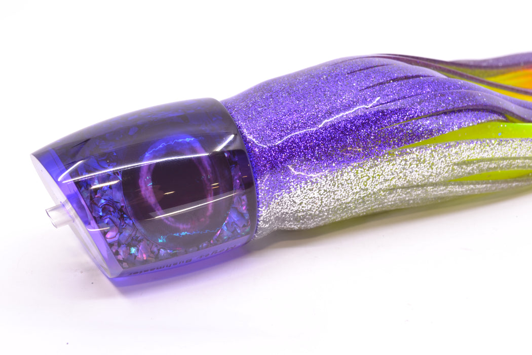 Moyes Lures Purple S&P Purple Back Taxi Eyes Bushmaster 12" 10oz Skirted Purple-Silver