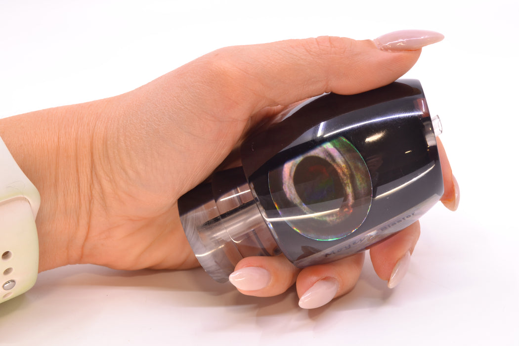 Moyes Lures Black Pearl Black Back Taxi Eyes Large Blaster 14" 6.3oz GZE