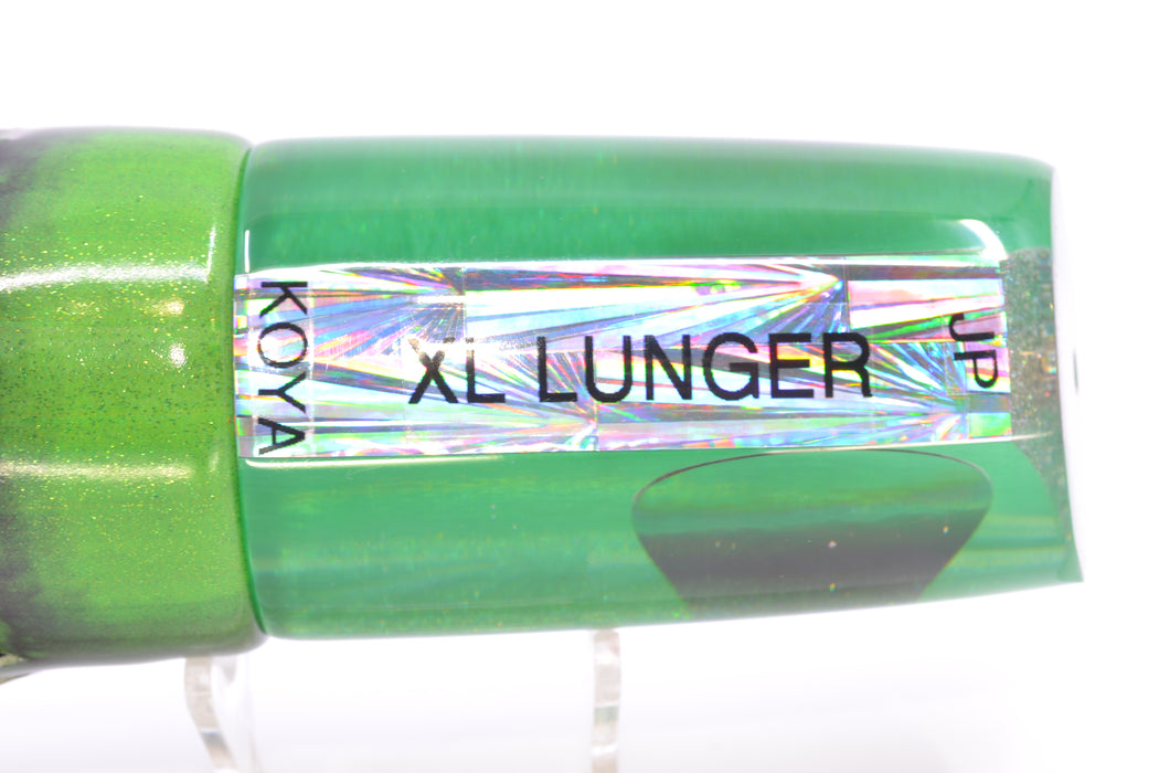 Koya Lures Silver Rainbow Starburst Green Back JP XL Lunger 16" 15oz FT Vinyl Green Tiger