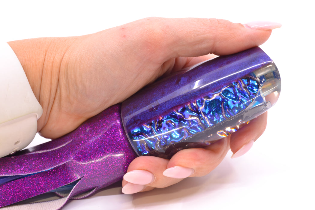 Coggin Lures Blue Dichro Purple Back 4-Hole Copalure Scoop 12" 7oz Vinyl New Pre-Owned GZE