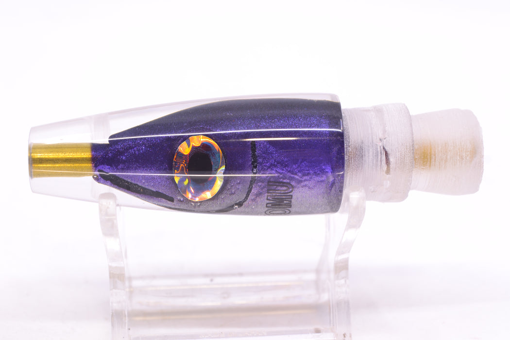 Tsutomu Lures Black-Purple-Silver Fish Head Poke Invert 6" 2.2oz