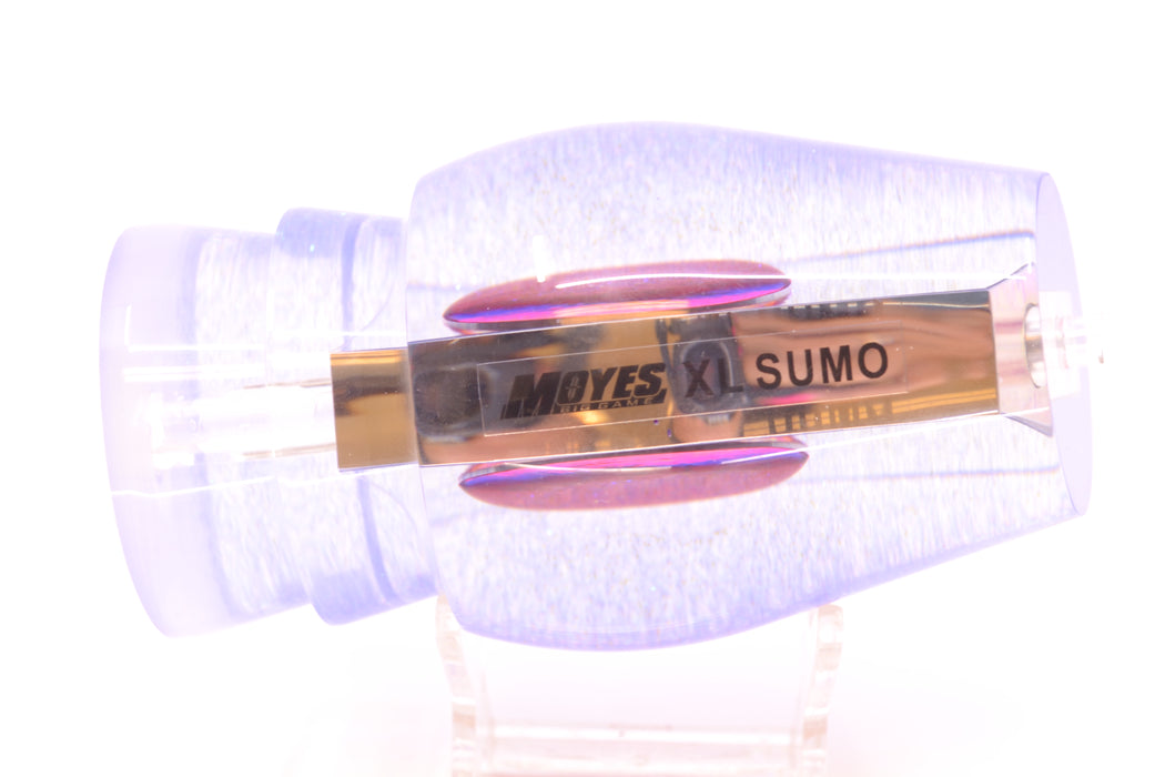 Moyes Lures Clear Mirrored Blue Glitter Back Red Eyes XL Sumo 16" 13oz