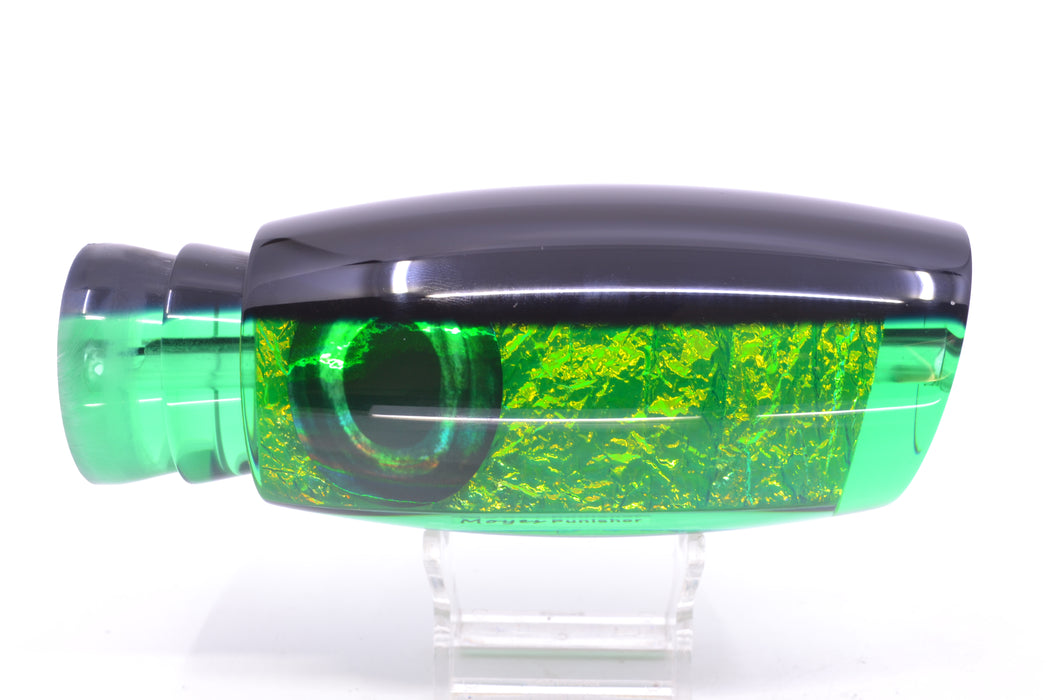 Moyes Lures Green Dichro Black Back Taxi Eyes Punisher 16" 14.5oz GZE