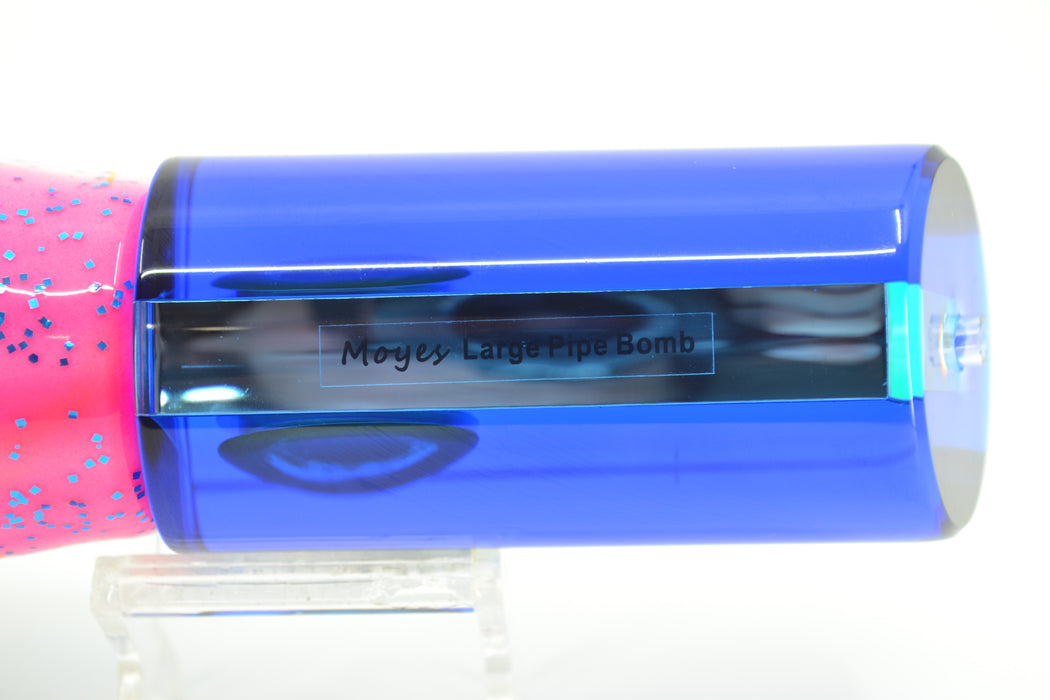 Moyes Lures Ice Blue Mirrored Blue Back Large Pipe Bomb 14" 12.3oz Skirted