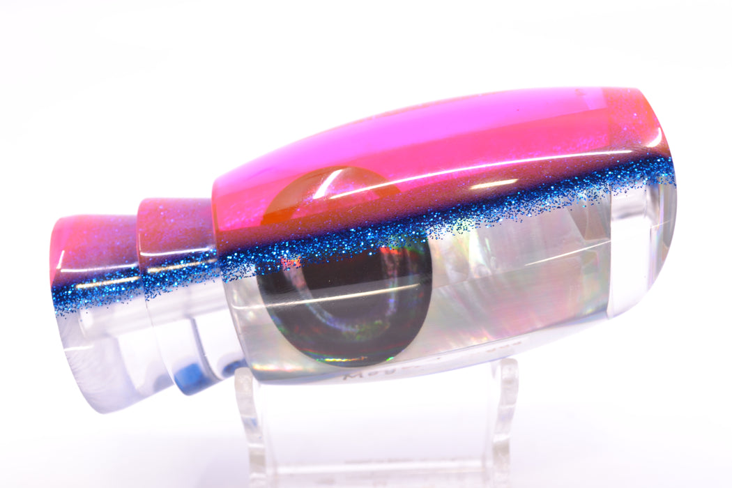 Moyes Lures White MOP Pink-Blue Back Taxi Eyes Large Argus 14" 6.5oz