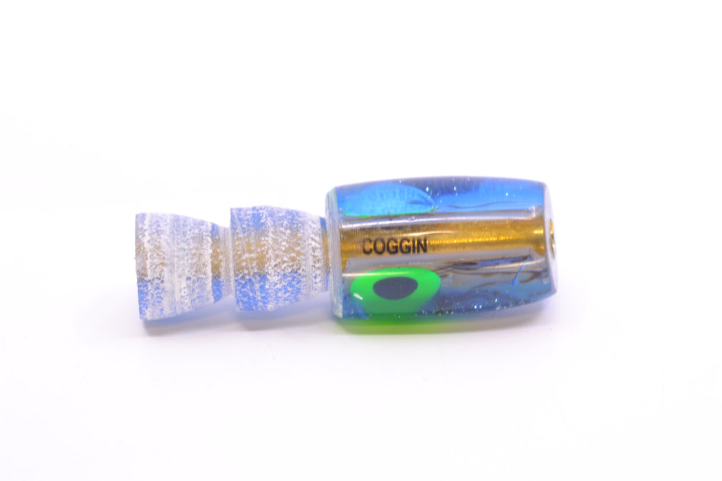 Coggin Lures Abalone Shell Blue Back Black-Green Eyes Tado Lo'ihi Peanut Slant 4.5" 0.3oz