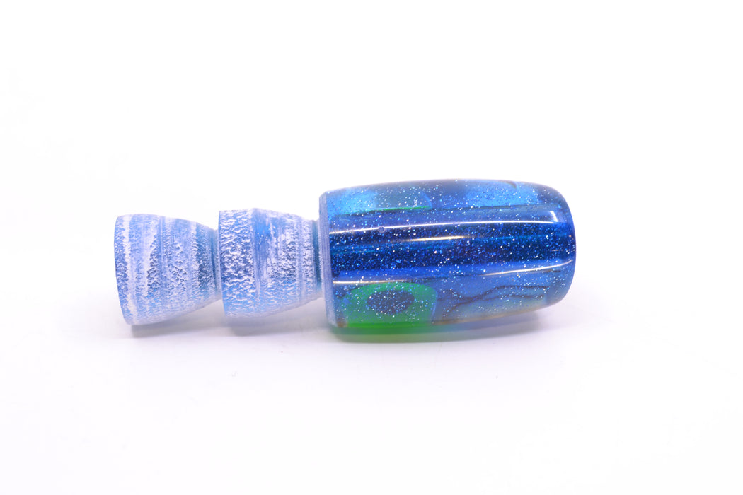 Coggin Lures Abalone Shell Blue Back Black-Green Eyes Tado Lo'ihi Peanut Slant 4.5" 0.3oz