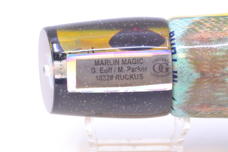 Marlin Magic Golden MOP Black Back Red Eyes Ruckus 12" 9oz FT Vinyl Yellowfin