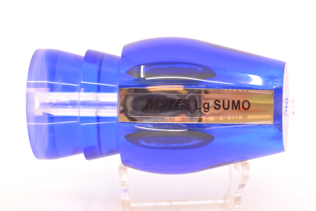 Moyes Lures Blue-Pink Dichro Blue Back Taxi Eyes Large Sumo 14" 8oz