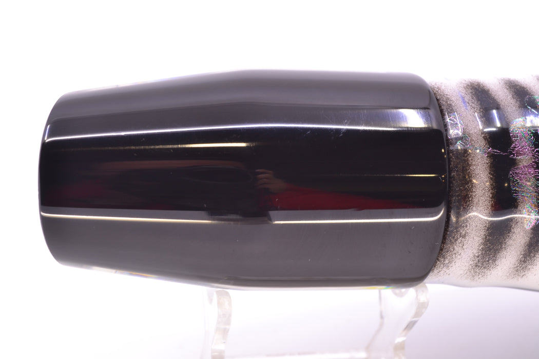 Marlin Magic White Abalone Black Back Taxi Eyes Big Dog 14" 12oz Skirted White-Black GZE