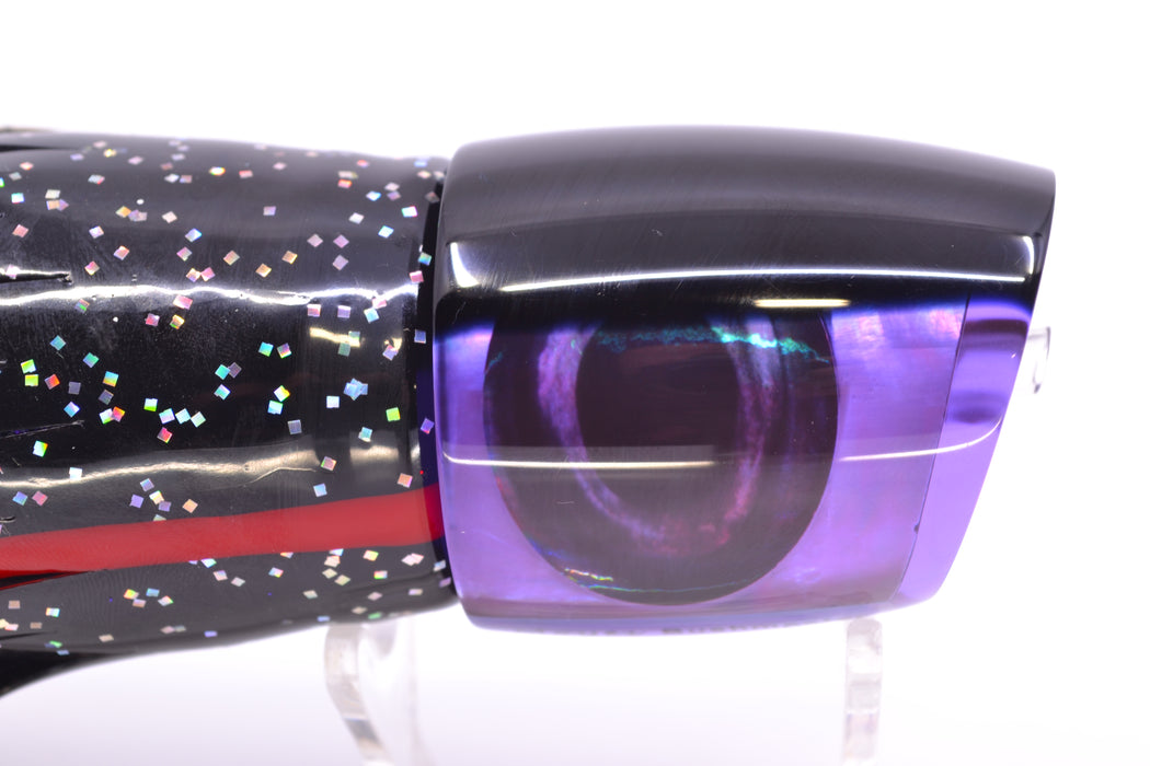 Moyes Lures Purple MOP Black Back Taxi Eyes Bushmaster 12" 10oz Skirted Black/Purple