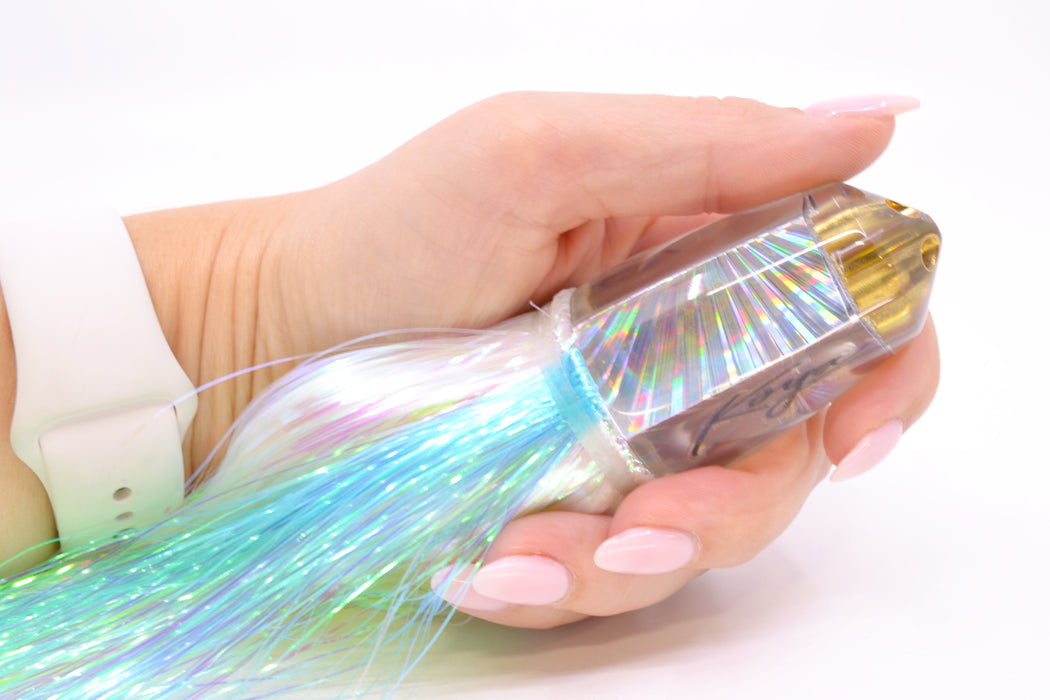 Koya Lures Silver Rainbow Starburst 4-Hole Bullet 9"+ 7oz EZ Flash Feathersword