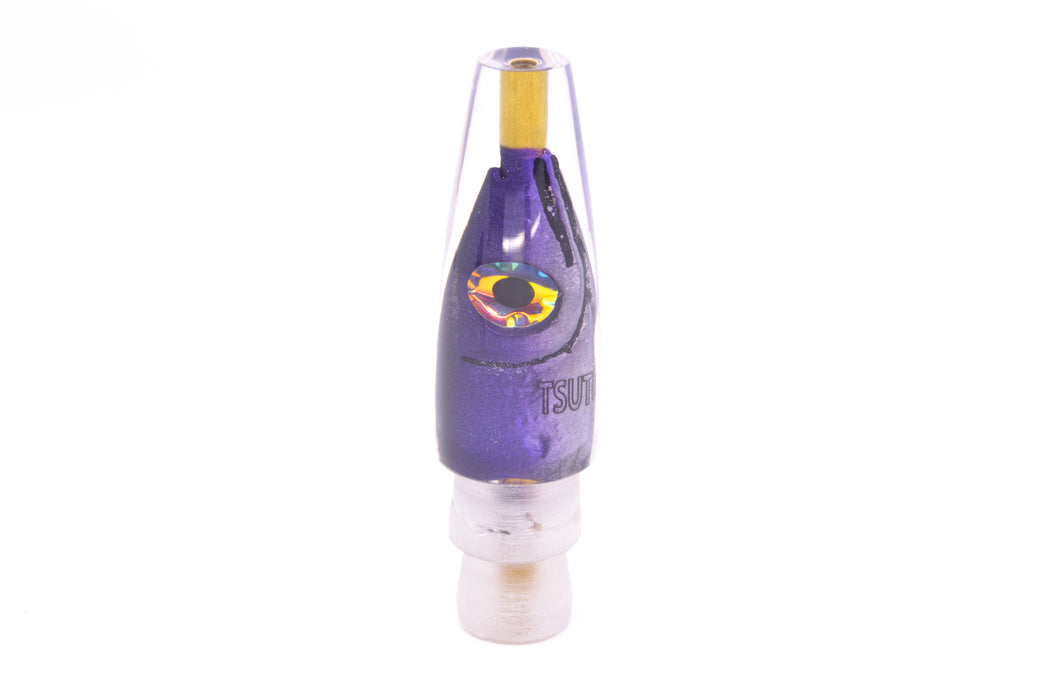 Tsutomu Lures Black-Purple-Silver Fish Head Poke Invert 6" 2.2oz