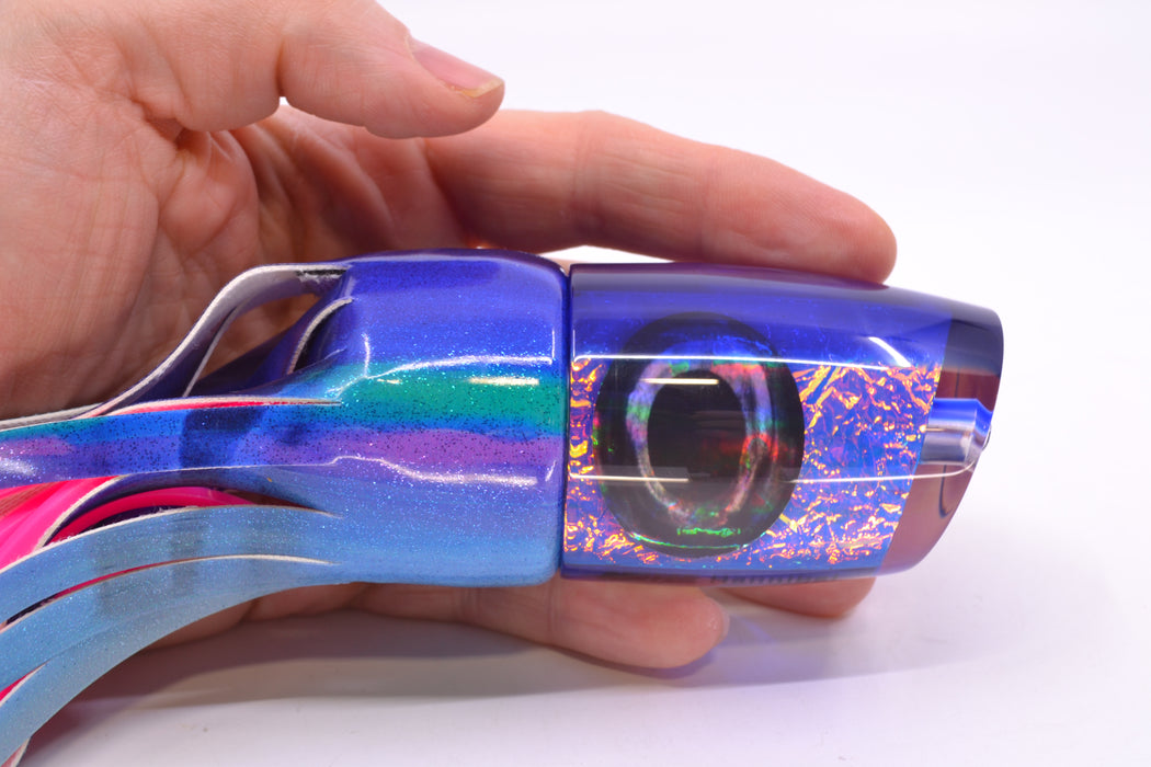 Moyes Lures Blue-Pink Dichro Blue Back Taxi Eyes Hannibal 14" 8oz FT Vinyl Blueberry