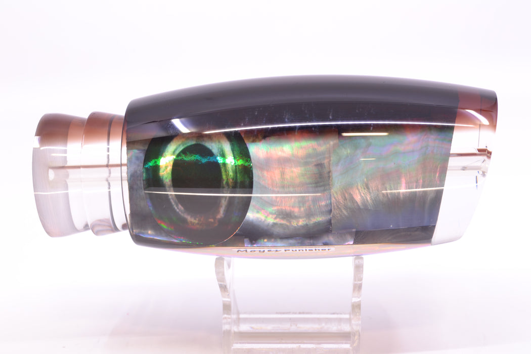 Moyes Lures Tahitian MOP Root Beer Back Taxi Eyes Punisher 16" 14.5oz GZE