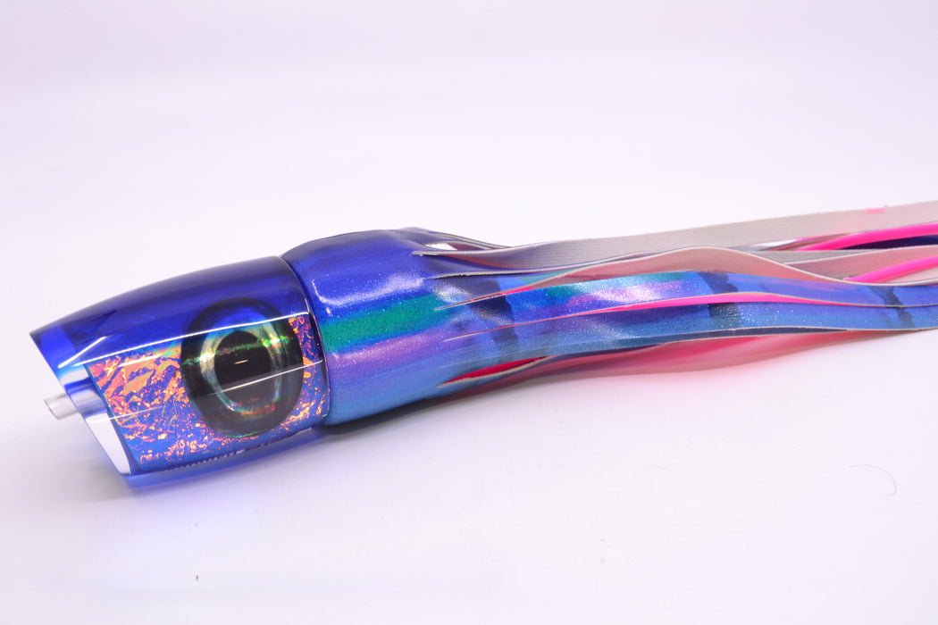 Moyes Lures Blue-Pink Dichro Blue Back Taxi Eyes Hannibal 14" 8oz FT Vinyl Blueberry