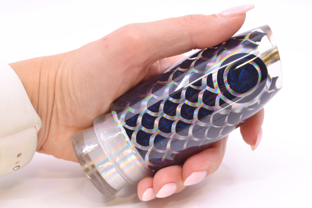 Joe Yee by KEGZ-Niiyama Collab Silver Rainbow Black Scales Super Plunger 14" 7.2oz GZE