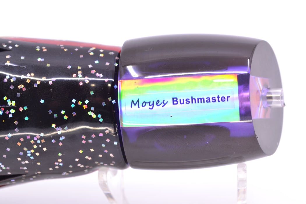 Moyes Lures Purple MOP Black Back Taxi Eyes Bushmaster 12" 10oz Skirted Black/Purple