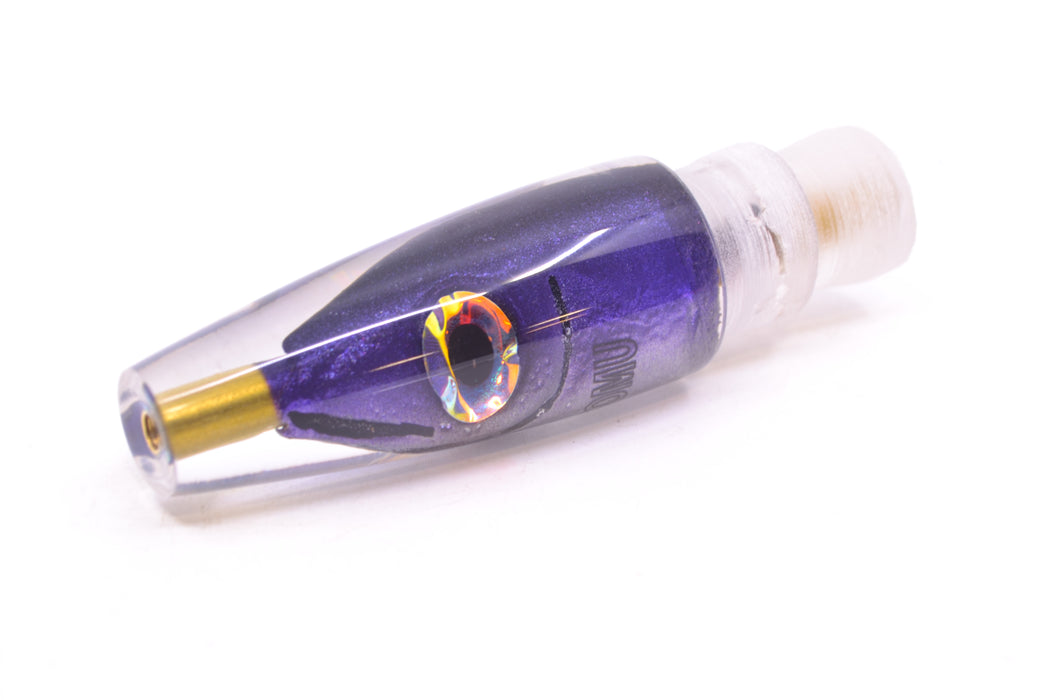 Tsutomu Lures Black-Purple-Silver Fish Head Poke Invert 6" 2.2oz