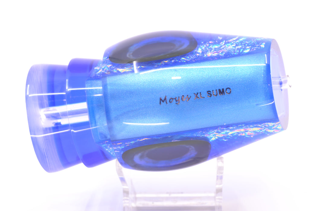 Moyes Lures Blue-Pink Dichro Blue Back Taxi Eyes XL Sumo 16" 13oz GZE