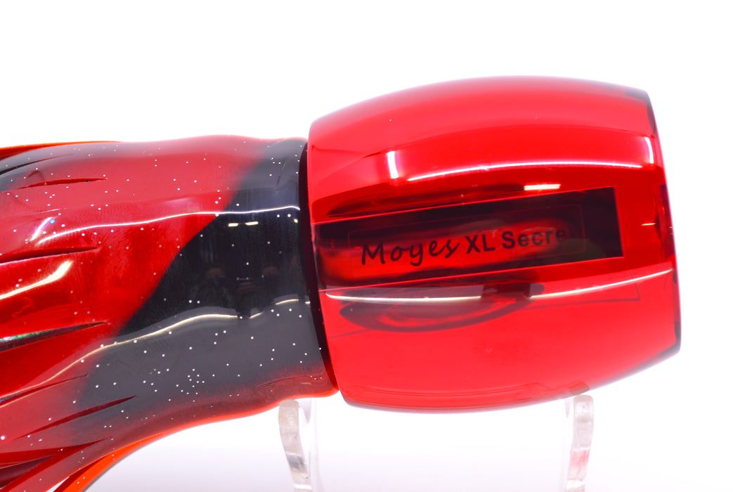 Moyes Lures Red Mirrored Taxi Eyes XL Secret 14" 9oz Skirted Red-Black & Red Bars