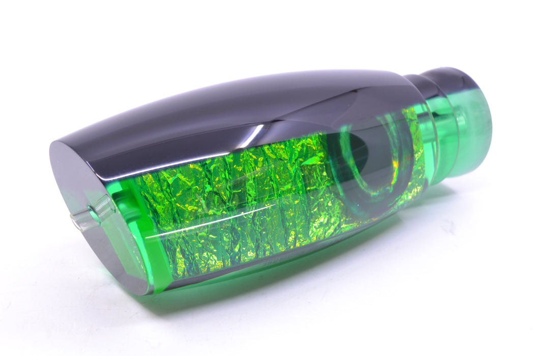 Moyes Lures Green Dichro Black Back Taxi Eyes Punisher 16" 14.5oz GZE