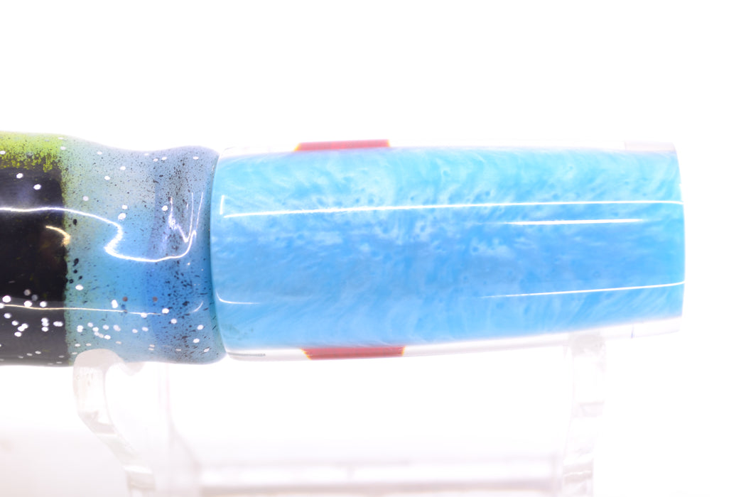 Koya Lures Clear Mirrored Ice Blue Back Hard Head 5.5" 2oz Skirted Fruit Salad *SCRATCHED*