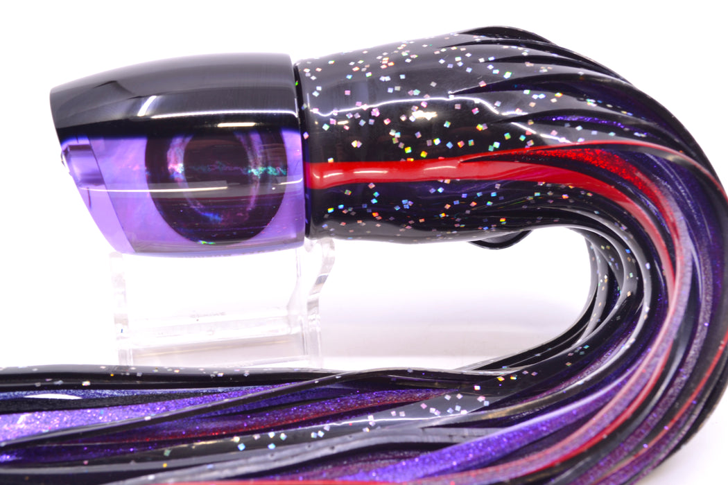 Moyes Lures Purple MOP Black Back Taxi Eyes Bushmaster 12" 10oz Skirted Black/Purple